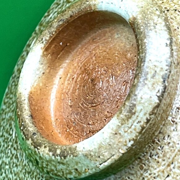 Artisan Made Pottery Ring Dish Trinket Tray Hand Painted Floral Flower Signed - Picture 6 of 11